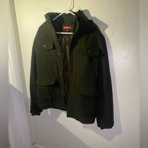 Vintage Men's Merona Wool Blend Jacket Dark Grey S/P